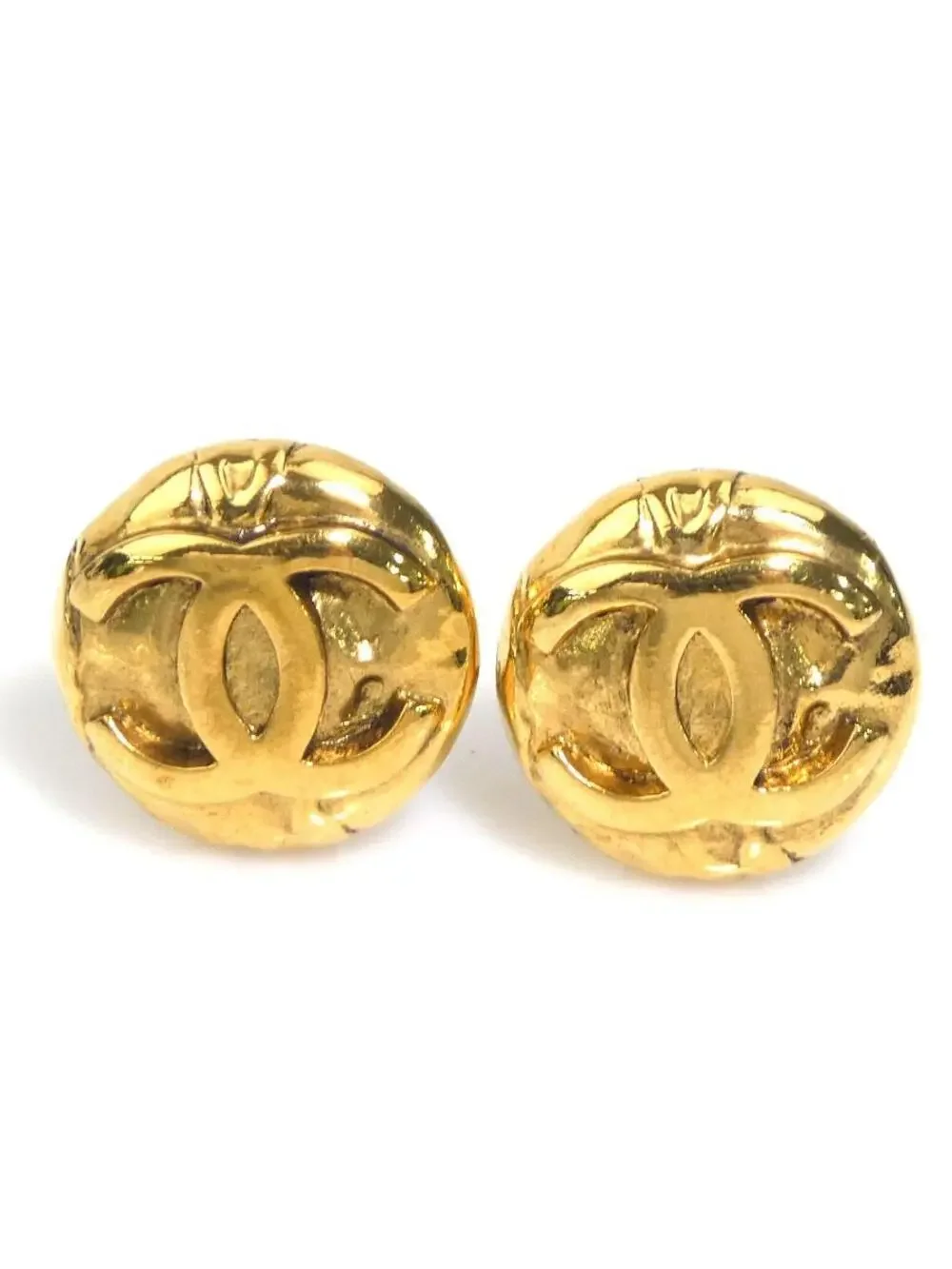 Auth Chanel Vintage Cc Logo Earrings #293898C33B